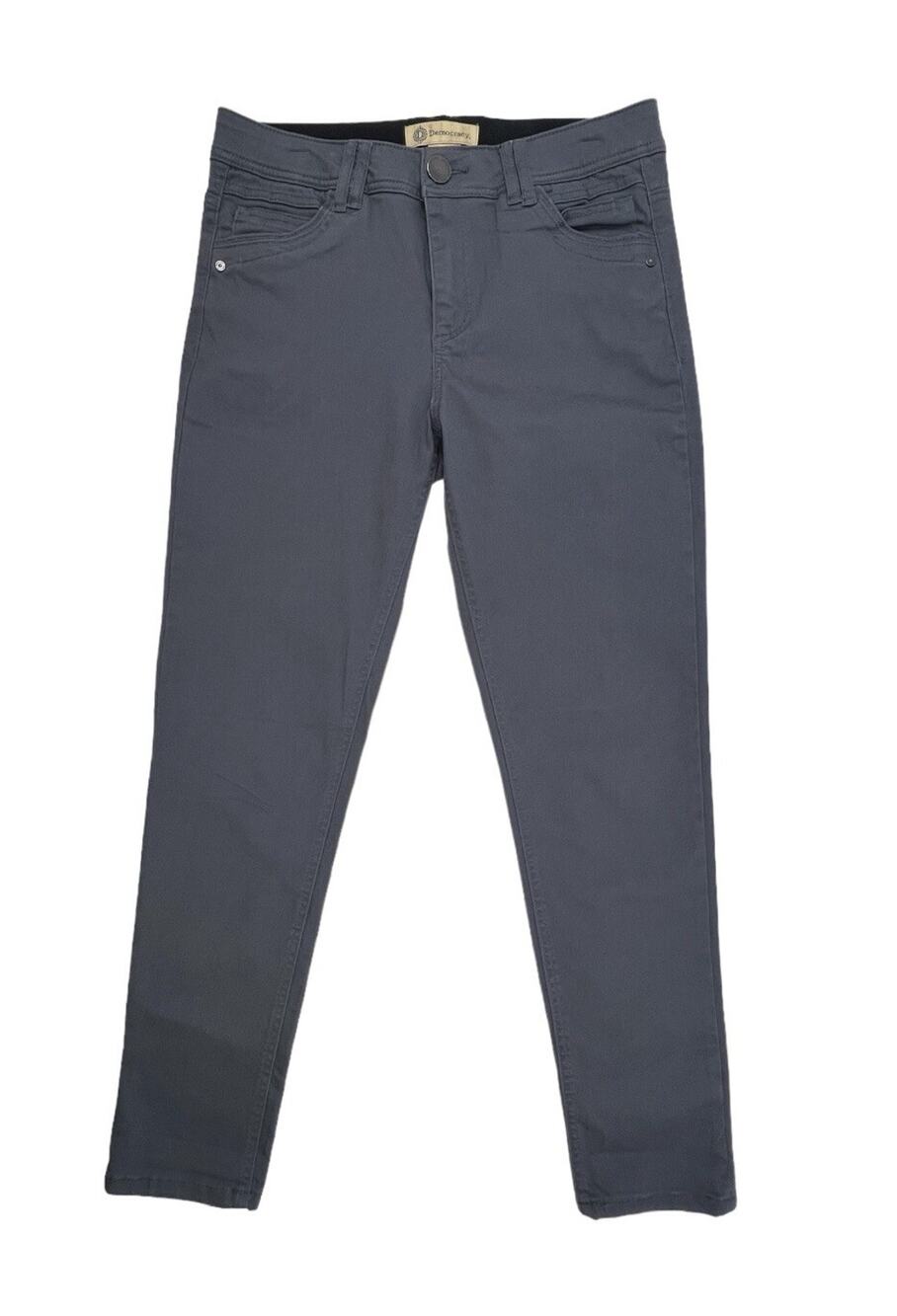 Democracy Womens Pants 8 Gray Mid-Rise Ab Technology Freedom Ankle Skimmer